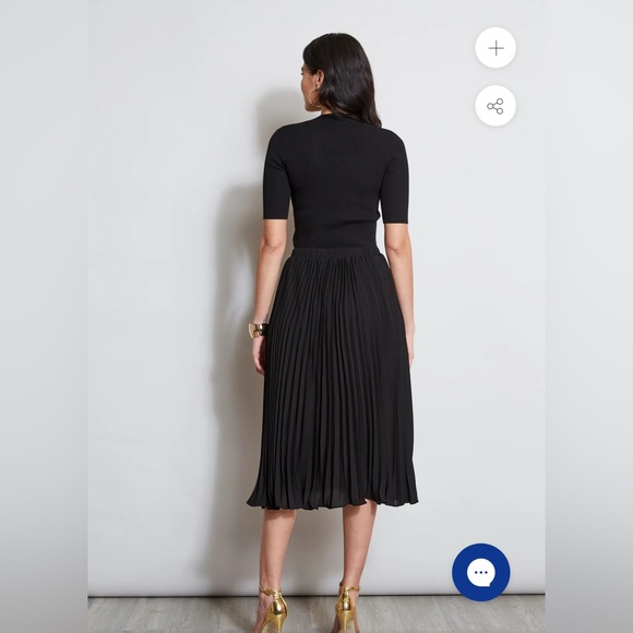 NWT T-TAHARI PLEATED MIDI SKIRT - Picture 3 of 3